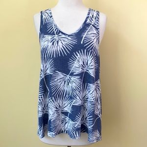 GAP Linen Blend V-Neck Melange De Lin Tank Top